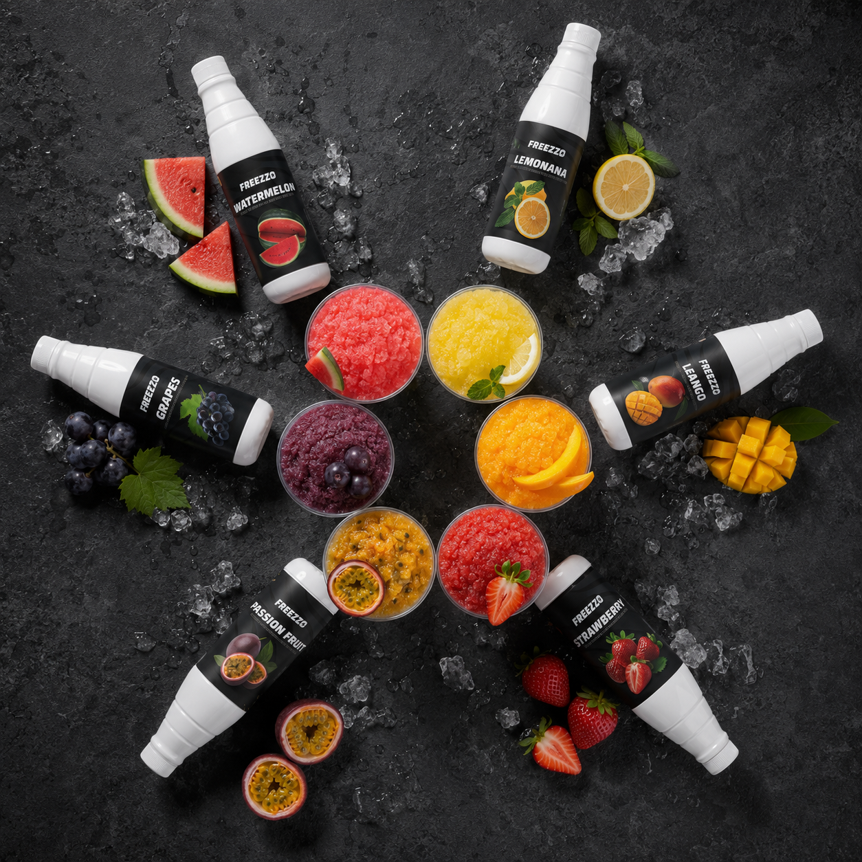 Freezzo — Premium Granita Series Packaging